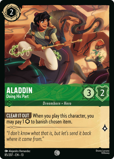 Aladdin – Doing His Part