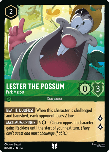 Lester the Possum – Park Mascot