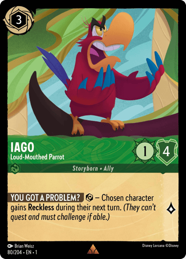 Iago – Loud-Mouthed Parrot